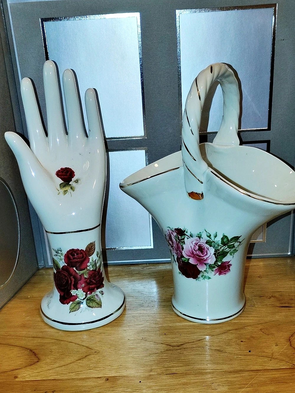 Formalities Floral Ceramic Decor Set White & Red